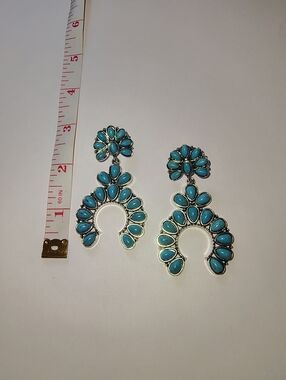 Western Cowboy Cottagecore Boho Turquoise Earrings